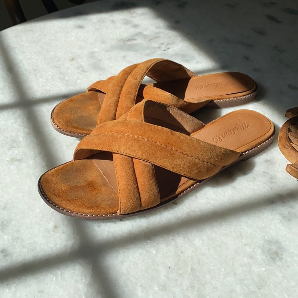 Madewell suede sandals or slides